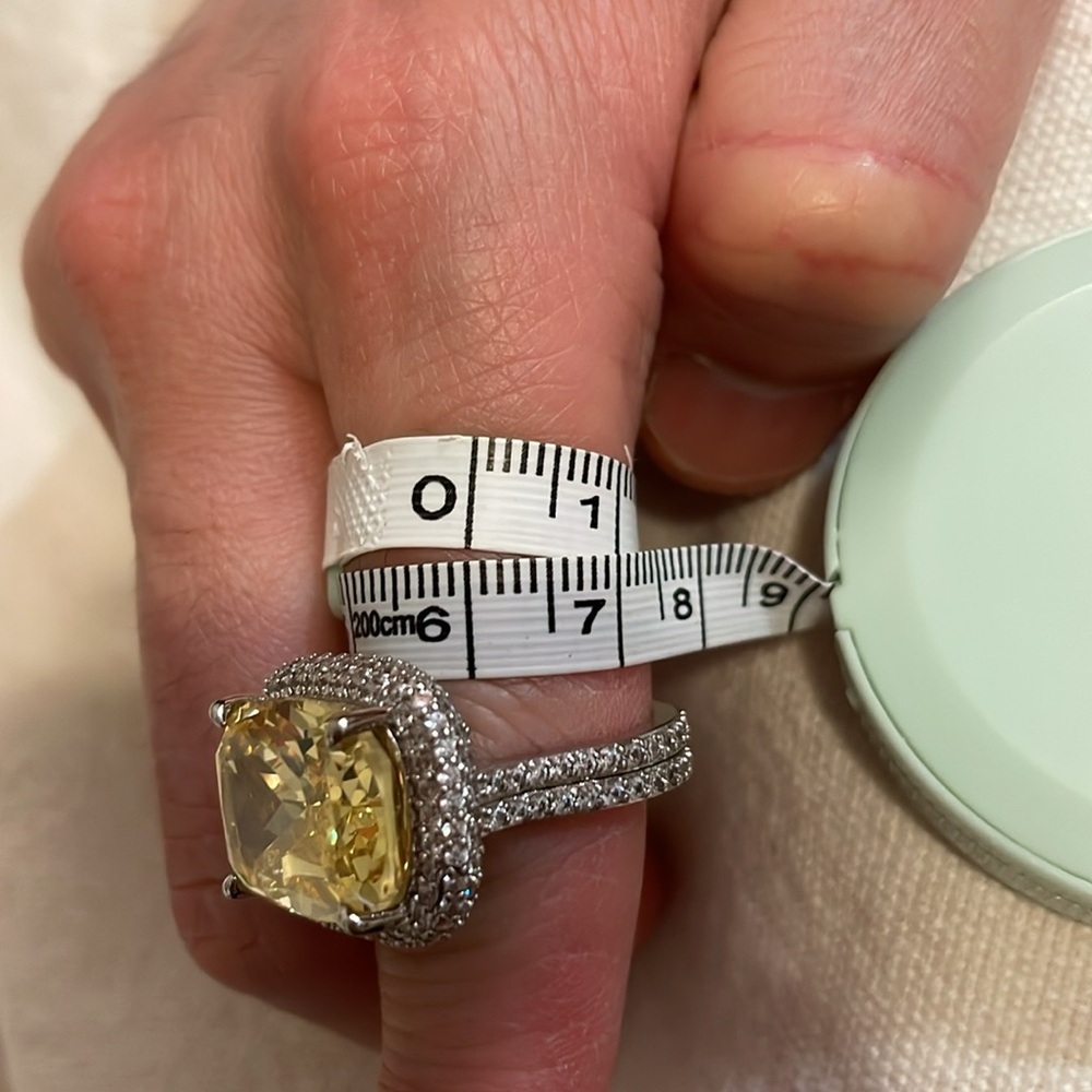 Italo Yellow Sapphire Gem 925 Sterling Silver Ring - Picture 7 of 7